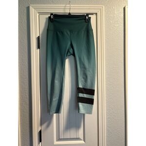 Alo Yoga Leggings Womens Small Green Ombre 22 Inseam Airbrush Yoga Gym Active
